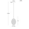 Illuminazione Globo Lighting Devin Lampadario a sospensione Oro, 1-Luce