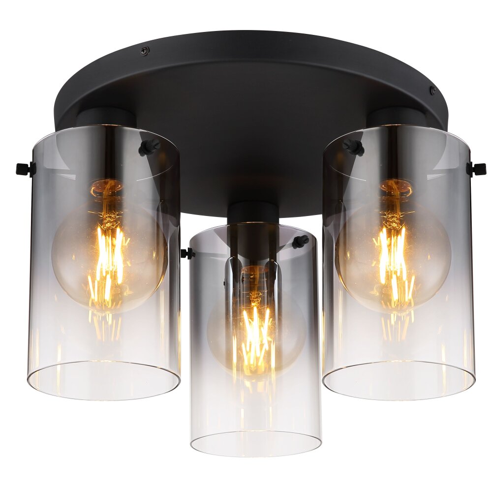 Illuminazione Globo Lighting Florentina Plafoniera Nero, 3-Luci main product photo