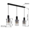 Illuminazione Globo Lighting Florentina Lampadario a sospensione Nero, 3-Luci