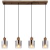 Illuminazione Globo Lighting Underwood Lampadario a sospensione Legno scuro, Écru, 4-Luci