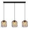 Illuminazione Globo Lighting Dichti Lampadario a sospensione Nero, 3-Luci