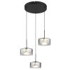 Illuminazione Globo Lighting Belinda Lampadario a sospensione LED Nero, 1-Luce