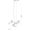 Illuminazione Globo Lighting Virina Lampadario a sospensione LED Cromo, 1-Luce
