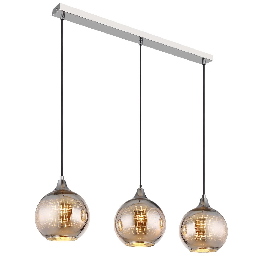 Illuminazione Globo Lighting Lourdes Lampadario a sospensione Bianco, 3-Luci main product photo