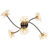 Illuminazione Globo Lighting Fiore Plafoniera Nero, 6-Luci