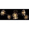 Illuminazione Globo Lighting Fiore Plafoniera Nero, 6-Luci