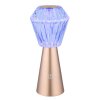 Illuminazione Globo Lighting Polimi Lampada da tavolo LED Champagne, 1-Luce, Cambia colore