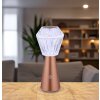 Illuminazione Globo Lighting Polimi Lampada da tavolo LED Ottone, 1-Luce, Cambia colore