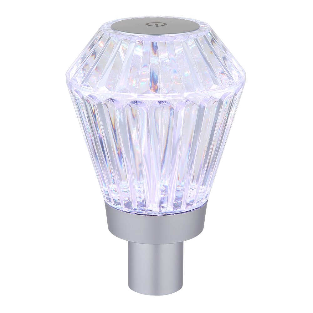 Illuminazione Globo Lighting Polimi Lampada da tavolo LED Argento, 1-Luce, Cambia colore main product photo