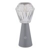 Illuminazione Globo Lighting Polimi Lampada da tavolo LED Argento, 1-Luce, Cambia colore