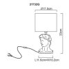 Illuminazione Globo Lighting Hermes Lampada da tavolo Grigio, 1-Luce