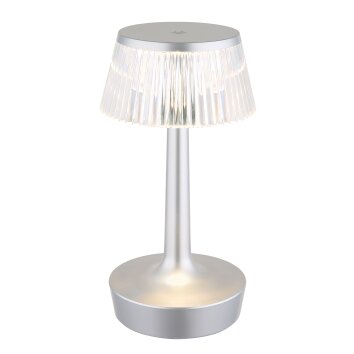 Illuminazione Globo Lighting Lucio Lampada da tavolo LED Argento, 1-Luce