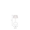Illuminazione Globo Lighting Lucio Lampada da tavolo LED Bianco, 1-Luce