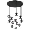 Illuminazione Globo Lighting Riha Plafoniera Nero, 12-Luci