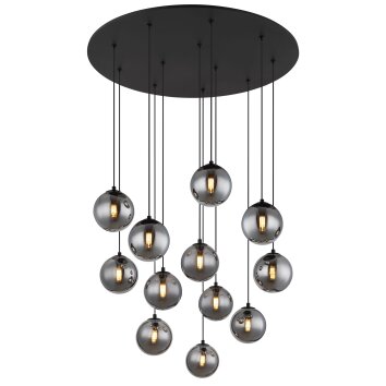 Illuminazione Globo Lighting Riha Nero, 12-Luci