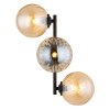 Illuminazione Globo Lighting Conor Applique Nero, 3-Luci