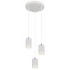 Illuminazione Globo Lighting Korben Lampadario a sospensione Bianco, 3-Luci