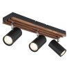 Illuminazione Globo Lighting Kayden Plafoniera Marrone scuro, Nero, 3-Luci