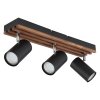 Illuminazione Globo Lighting Kayden Plafoniera Marrone scuro, Nero, 3-Luci