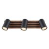 Illuminazione Globo Lighting Kayden Plafoniera Marrone scuro, Nero, 3-Luci