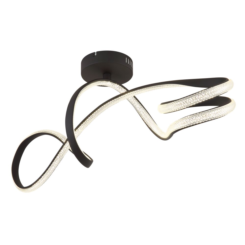 Illuminazione Globo Lighting Swirl Plafoniera LED Nero, 1-Luce main product photo
