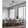 Illuminazione Globo Lighting Swirl Plafoniera LED Nero, 1-Luce