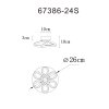 Illuminazione Globo Lighting Melisand Plafoniera LED Argento, 1-Luce