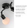 Illuminazione Leuchten Direkt LOKI Plafoniera LED Nero, 2-Luci