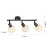 Illuminazione Leuchten Direkt LOKI Plafoniera LED Nero, 3-Luci