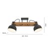 Illuminazione Leuchten Direkt 2.0 Plafoniera LED Marrone, Nero, 2-Luci