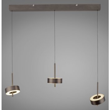 Paul Neuhaus Q-Serie Q-Rotate Lampada a sospensione LED Marrone, 3-Luci, Telecomando Paul Neuhaus Q-Serie Q-Rotate Lampada a sospensione LED Marrone, 3-Luci, Telecomando