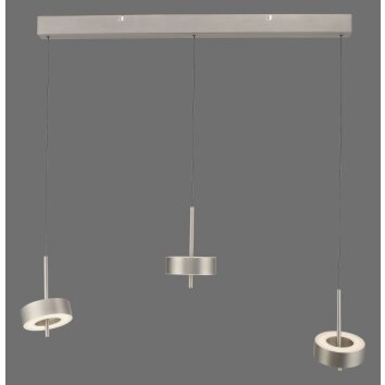 Paul Neuhaus Q-Serie Q-Rotate Lampada a sospensione LED Argento, 3-Luci, Telecomando