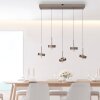 Illuminazione Paul Neuhaus Q-Rotate Lampada a sospensione LED Marrone, 5-Luci, Telecomando