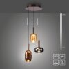 Illuminazione Paul Neuhaus Irides Lampada a sospensione LED Marrone, 3-Luci