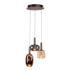 Illuminazione Paul Neuhaus Irides Lampada a sospensione LED Marrone, 3-Luci