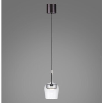 Paul Neuhaus Q-Serie Q-Kon Lampada a sospensione LED Marrone, 1-Luce, Telecomando
