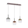 Paul Neuhaus Q-Serie Q-Kon Lampada a sospensione LED Marrone, 3-Luci, Telecomando