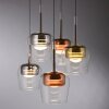 Illuminazione Paul Neuhaus Q-Kon Lampada a sospensione LED Marrone, 5-Luci, Telecomando