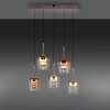 Illuminazione Paul Neuhaus Q-Kon Lampada a sospensione LED Marrone, 5-Luci, Telecomando