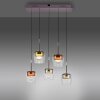 Illuminazione Paul Neuhaus Q-Kon Lampada a sospensione LED Marrone, 5-Luci, Telecomando