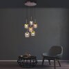 Paul Neuhaus Q-Serie Q-Kon Lampada a sospensione LED Marrone, 6-Luci, Telecomando