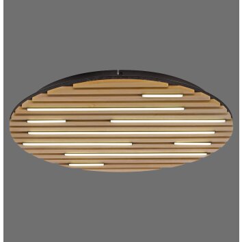 Illuminazione Paul Neuhaus Q-Akustik Applique e plafoniera LED Marrone, Nero, 1-Luce, Telecomando