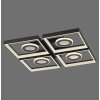 Illuminazione Paul Neuhaus Traforo Plafoniera LED Nero, 1-Luce, Telecomando