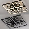 Illuminazione Paul Neuhaus Traforo Plafoniera LED Nero, 1-Luce, Telecomando
