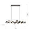 Illuminazione Paul Neuhaus E-Popup Lampada a sospensione LED Grigio, 18-Luci, Telecomando
