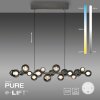 Illuminazione Paul Neuhaus E-Popup Lampada a sospensione LED Grigio, 18-Luci, Telecomando