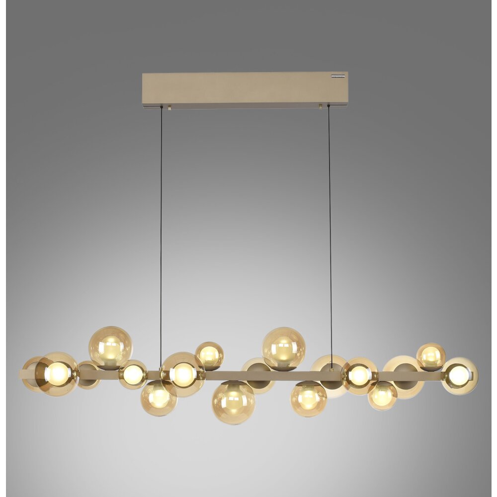 Illuminazione Paul Neuhaus E-Popup Lampada a sospensione LED Bronzo, 18-Luci, Telecomando main product photo