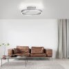 Illuminazione Paul Neuhaus Loop Plafoniera LED Argento, 2-Luci, Telecomando