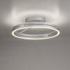 Illuminazione Paul Neuhaus Loop Plafoniera LED Argento, 2-Luci, Telecomando
