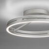 Illuminazione Paul Neuhaus Loop Plafoniera LED Argento, 2-Luci, Telecomando